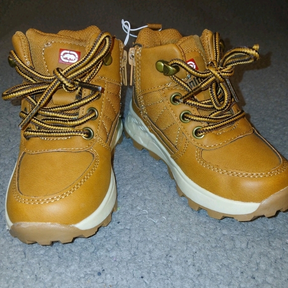 Ecko Unlimited Other - Ecko Unltd Joseph Toddler Boys Faux Leather Hiking Boots Size 8 Tan